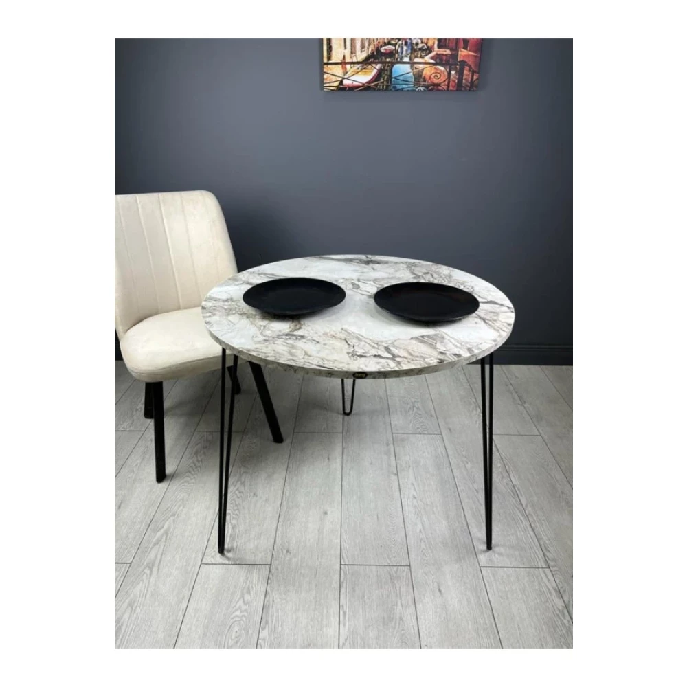 Hey Moduler Mobilya Relax Efes Yuvarlak Mutfak Masasi Yemek Masasi Balkon Masasi Fiskos Masasi Metal Siyah Ayak 80 Cm Mutfak Dolabı / Mobilyası Fiyatı