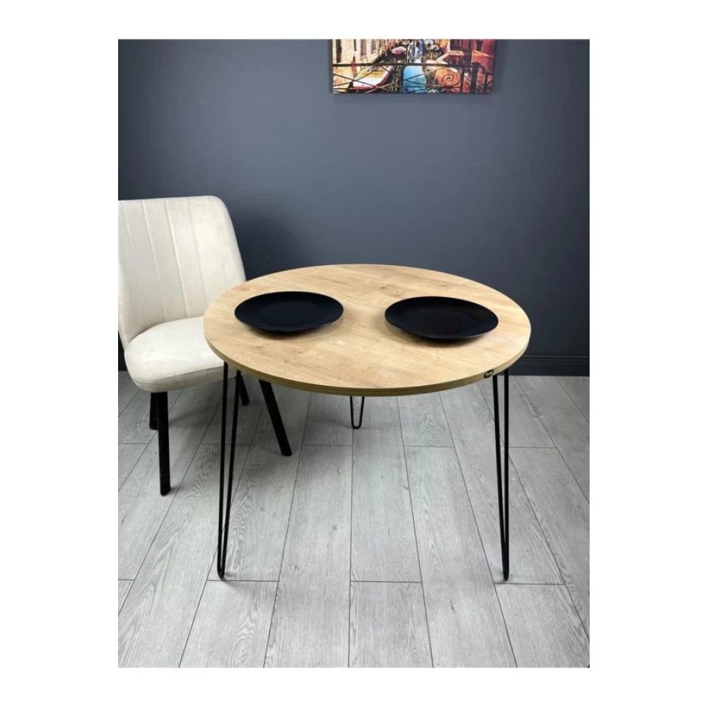 Hey Moduler Mobilya Relax Safir Yuvarlak Mutfak Masasi Yemek Masasi Balkon Masasi Fiskos Masasi Metal Siyah Ayak 80 Cm Mutfak Dolabı / Mobilyası Fiyatı