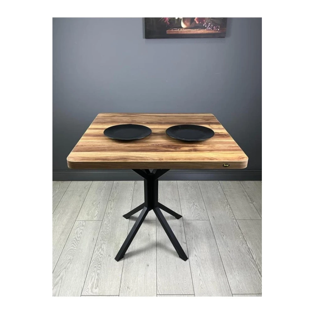 Hey Moduler Mobilya Roma Kemence Mutfak Yemek Masasi Balkon Masasi Kavisli Kose Metal Siyah Ayak 80 Cm Mutfak Dolabı / Mobilyası Fiyatı