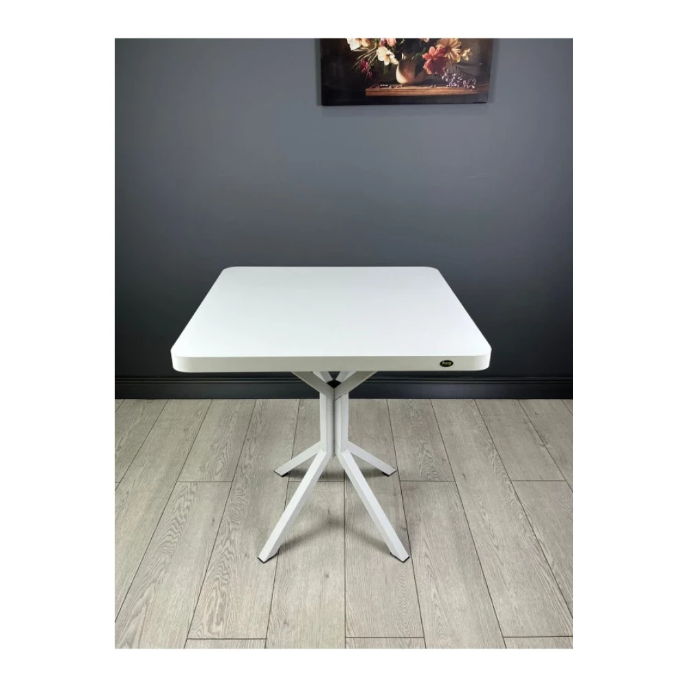 Hey Moduler Mobilya Tepe Beyaz Mutfak Yemek Masasi Balkon Masasi Kavisli Kose Beyaz Ayak 70 Cm Mutfak Dolabı / Mobilyası Fiyatı