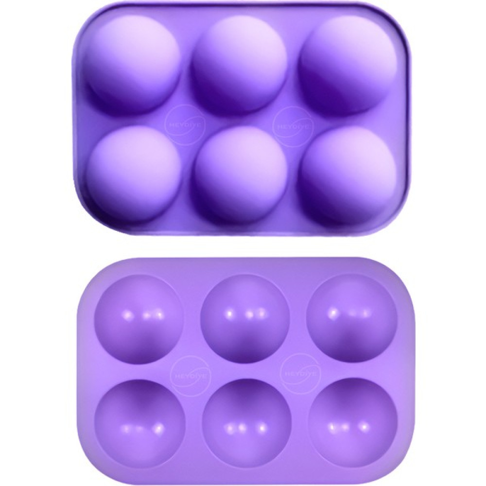 Heydiye Yarım Küre Silikon Pasta / Kek Kalıbı Küçük Boy (6 Hazne, 5.2cm Çap, 2.7cm Derinlik) - 1 - Mor Oto Boyaları Fiyatı