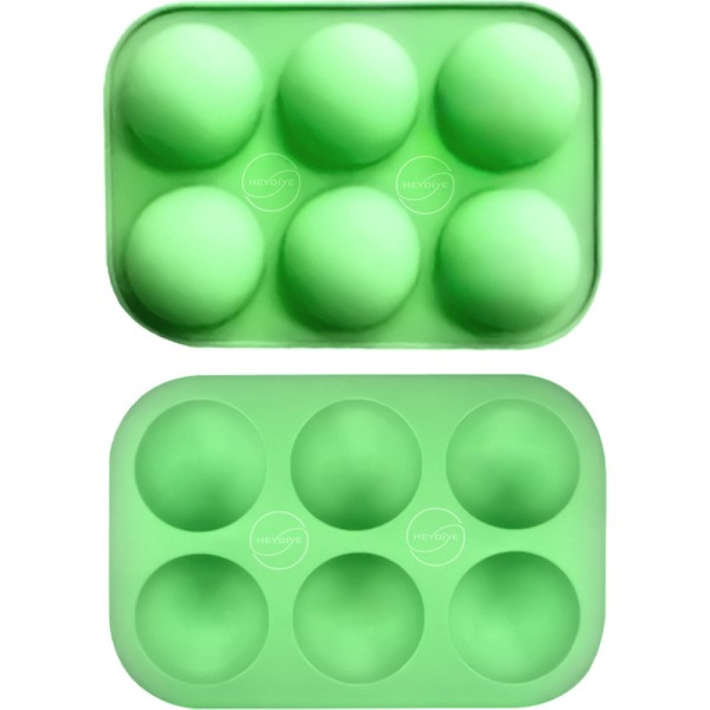 Heydiye Yarım Küre Silikon Pasta / Kek Kalıbı Küçük Boy (6 Hazne, 5.2cm Çap, 2.7cm Derinlik) - Yeşil - 1 Oto Boyaları Fiyatı