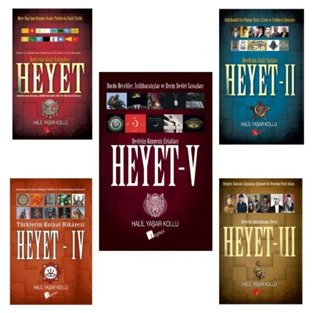Heyet Serisi 1 -2 -3-4-5 Halil Yaşar Kollu 5 Kitap Devletin Künyesiz Evlatları Lopus Yayınları Roman Fiyatı