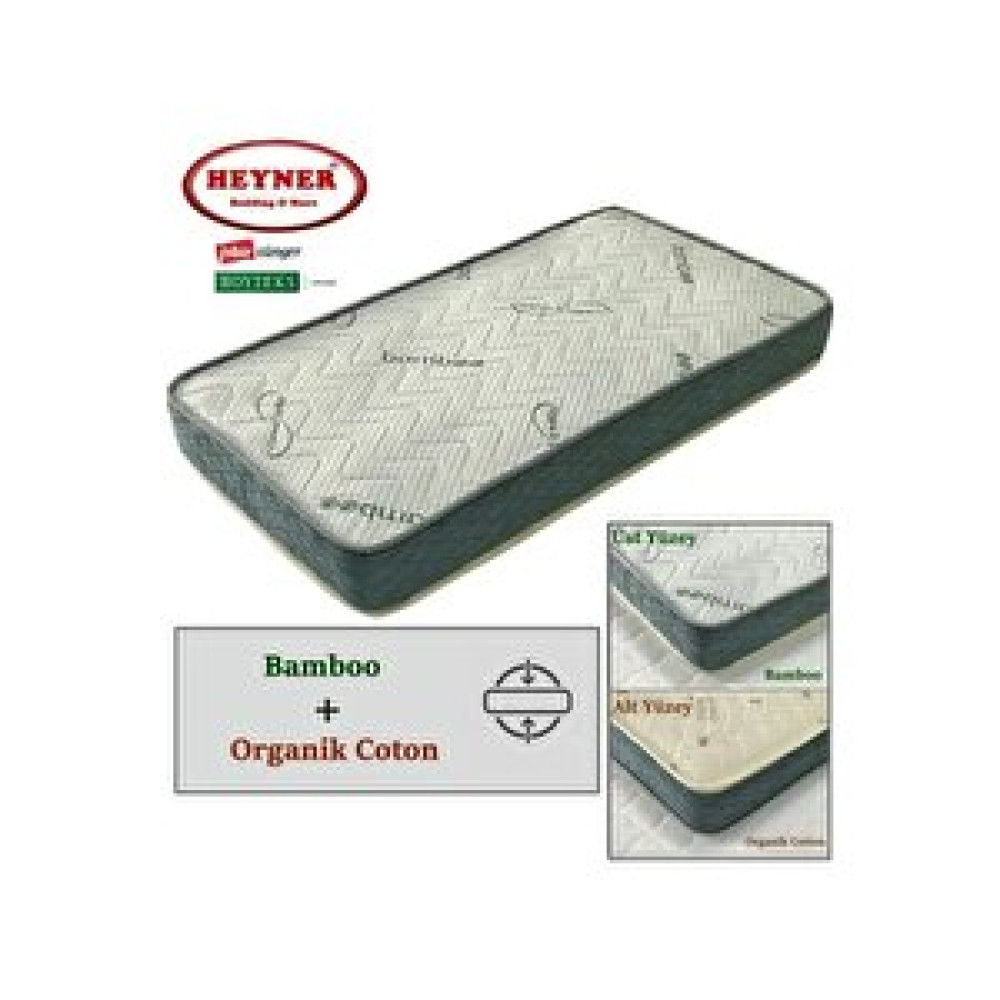 Heyner Kopya - 80x175 Heyner Çi̇ft Yönlü Bamboo Ve Organi̇c Cotton Yayli Yatak 80x175 Ortopedi̇k Yayli Yatak Yatak Fiyatı