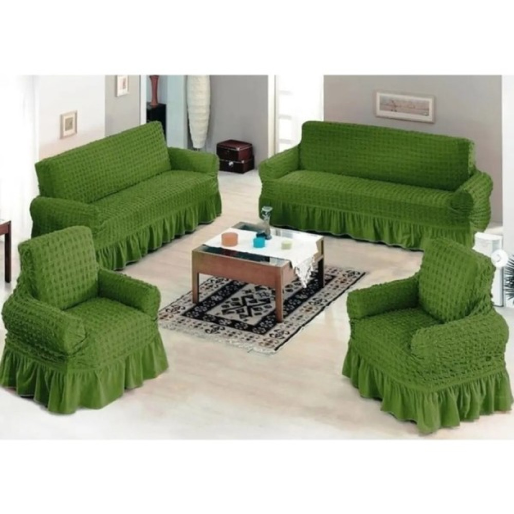 Heytgah Bürümcük Lastikli Kanepe Örtüsü Likralı Koltuk Örtüsü Iki 3'lü Iki Tekli Çekyat Örtüsü - Yeşil - 180 x 230 cm Koltuk & Kanepe Örtüsü Fiyatı