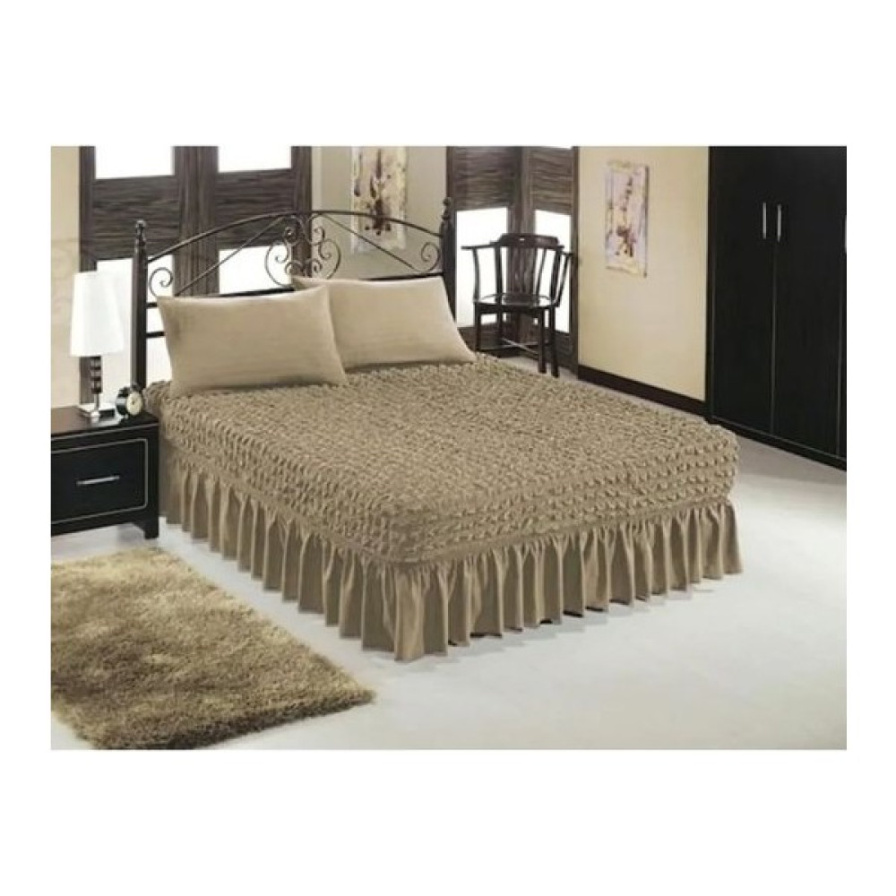Heytgah Bürümcük Yatak Örtüsü, Çift Kişilik Yıkanabilir Örtü, Etekli, ESNEKLI160X200 Taş Çift Yatak Örtüsü - 160 x 200 cm Yatak Örtüsü Fiyatı