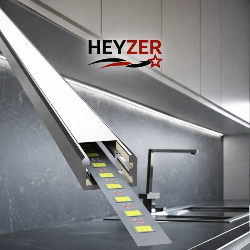Heyzer 8×14 LED Profili (3 Metre) – Alüminyum (Ledsiz) Diğer Fiyatı