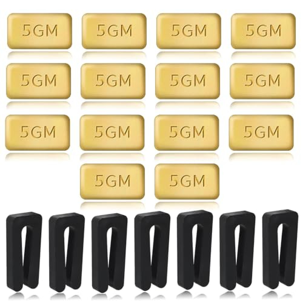 HFYHWT 21PCS Celling Fan Balancing Kit, Fan Balance Kit Including 7 Pcs Resilient Fan Blade Balance Clips and 14 Pcs Metal Self-Adhesive 5G Weight