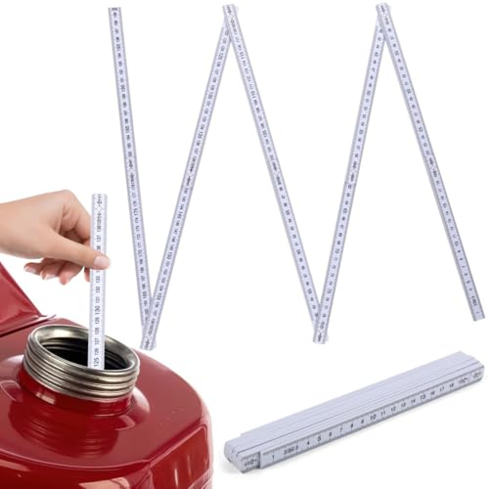 HFYZZ 2 Pcs Fuel Tank Measuring Stick 10 Fold to 78", Plastic Oil Tank Measuring Stick with Storage Box, Folding Fuel Tank Gauge Measuring Stick Ruler for Oil Tank