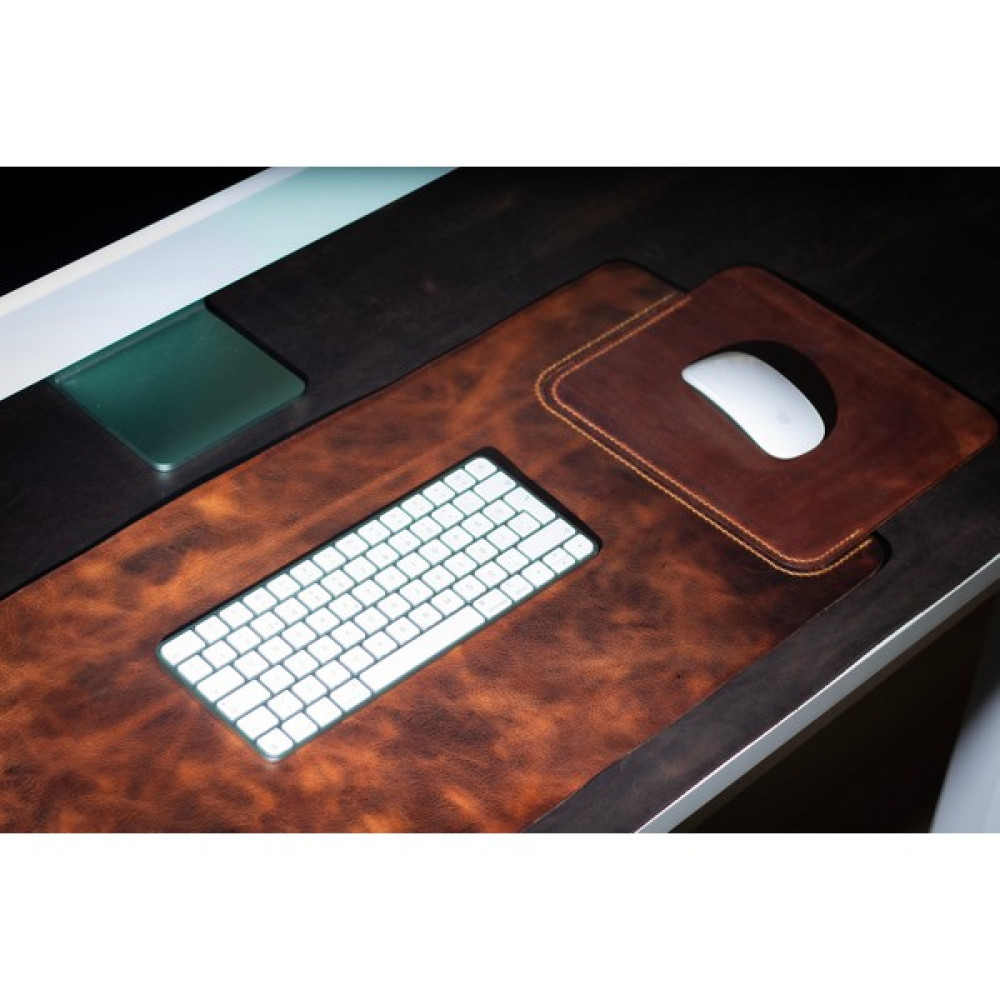 Hi Leather Hakiki Deri Masa Mat Deri Oyuncu Mouse Pad | Yazı Masası Altlığı Sümen35X70 cm - Kahverengi Mouse Pad Fiyatı
