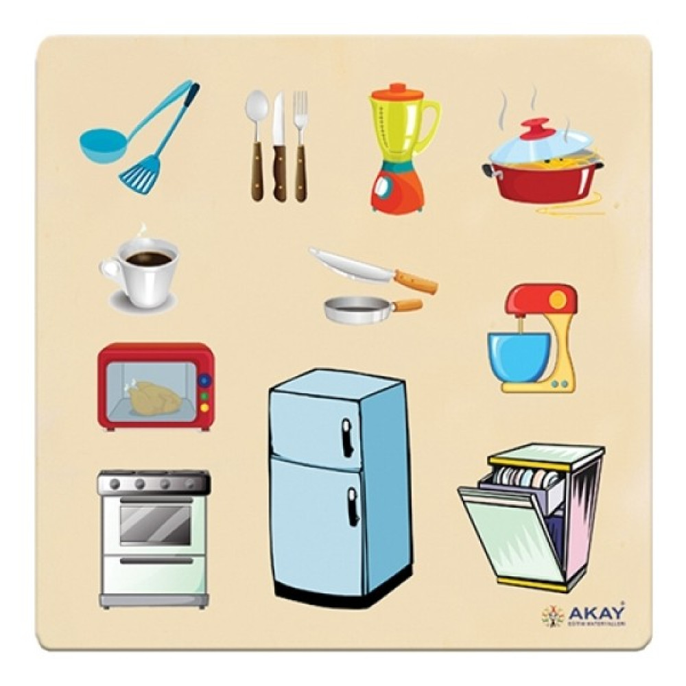 Hi-Q Toys Ahşap Tutmalı Puzzle Ev Aletleri Bebek Oyuncakları Fiyatı