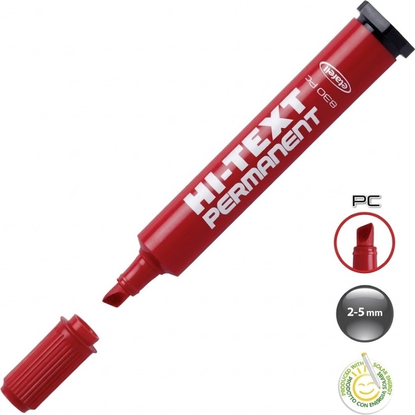 Hi-Text Hı-Text Permanent Marker ( Koli Kalemi ) Yuvarlak Uç Siyah 12 Li 830 - Kırmızı - Kesik Uç Kalem & Yazı Gereçleri Fiyatı
