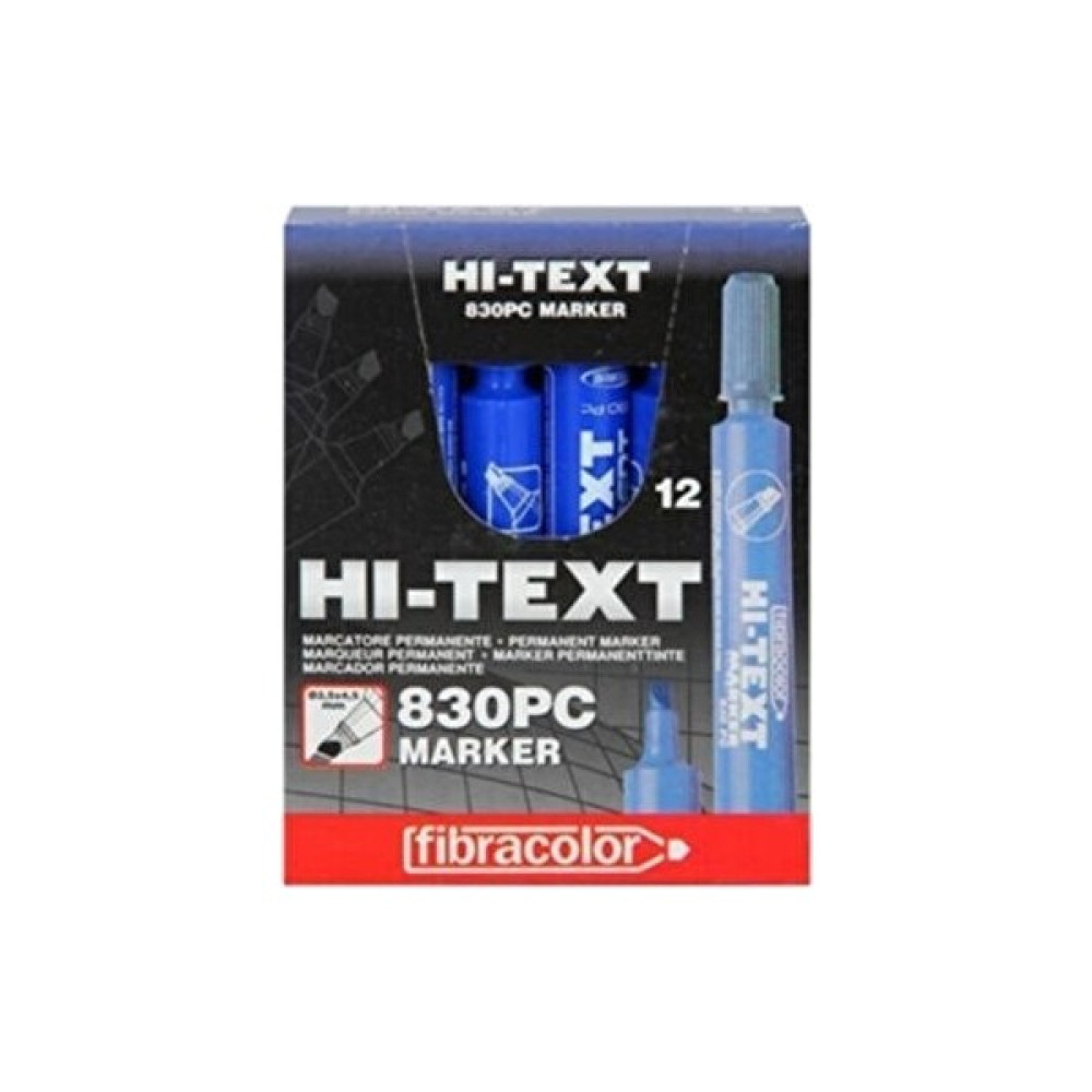 Hi-Text Parmanent Markör Kesik Uç Mavi 830PC Yardımcı Malzeme Fiyatı