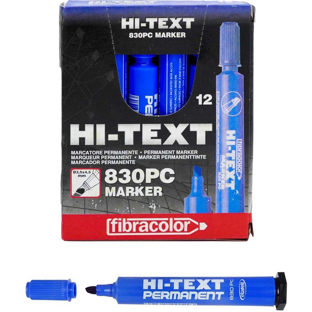 Hi-Text Permanent 830PC Kesik Uçlu Mavi Markör Kalem 12'li Kalem & Yazı Gereçleri Fiyatı