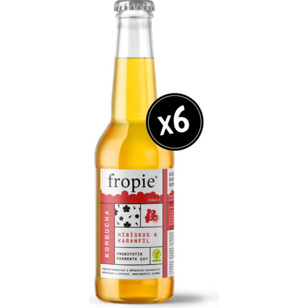 Hibiskus & Karanfilli Probiyotik Kombucha - 250 ml - 6 adet Çay Fiyatı