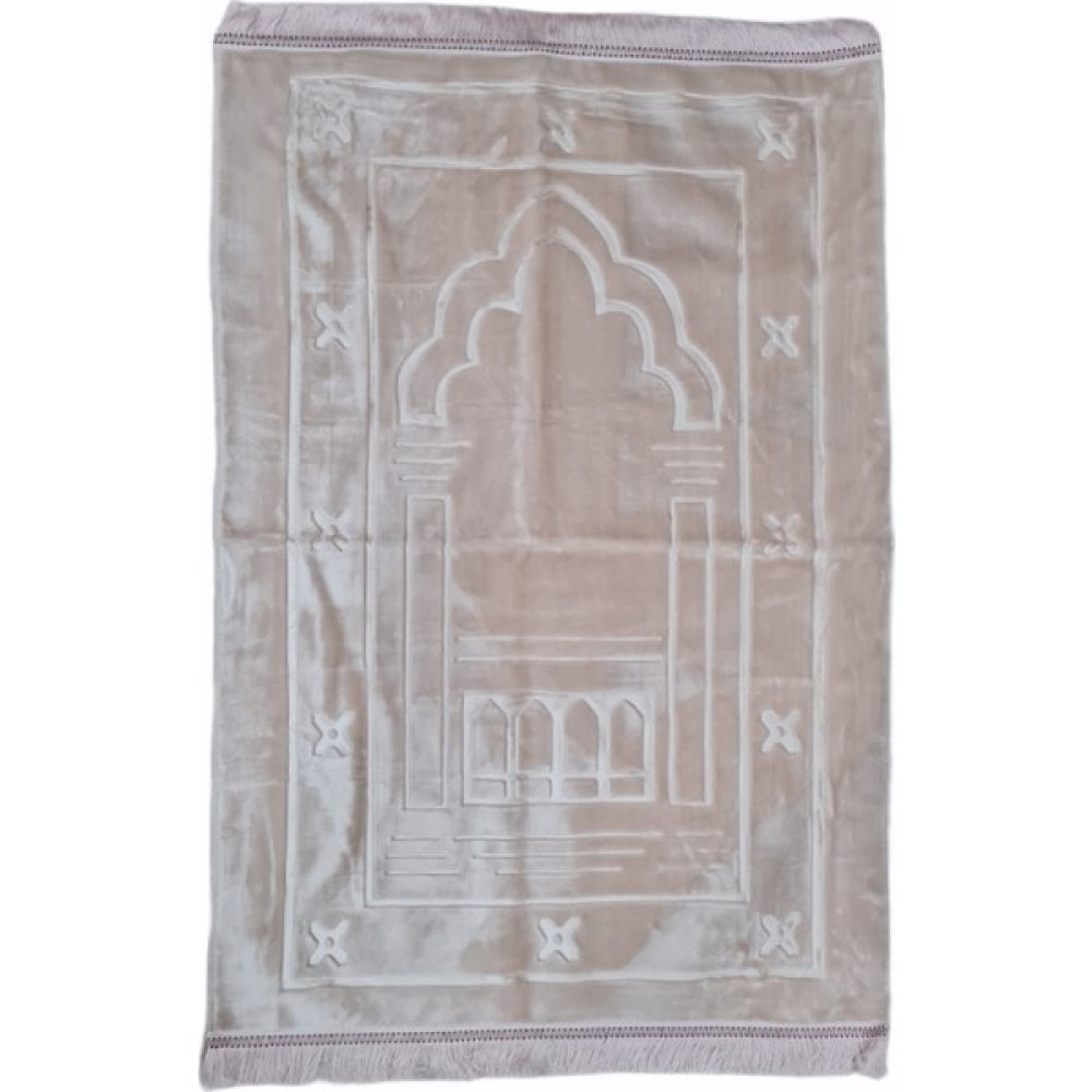 Hicaz Pazarı Düz Renk Lüks Pelüş Seccade Toz Pembe - 80 x 120 cm Seccade Fiyatı
