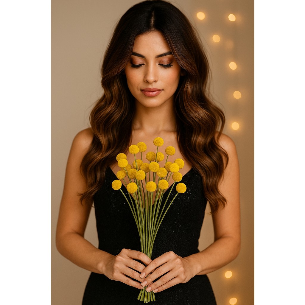 Hidden Botanics 15’li Kurutulmuş Sarı Craspedia Çiçeği (Billy Button) | Doğal Dekoratif Top Çiçek | 50 cm SSD / Solid State Drive Fiyatı