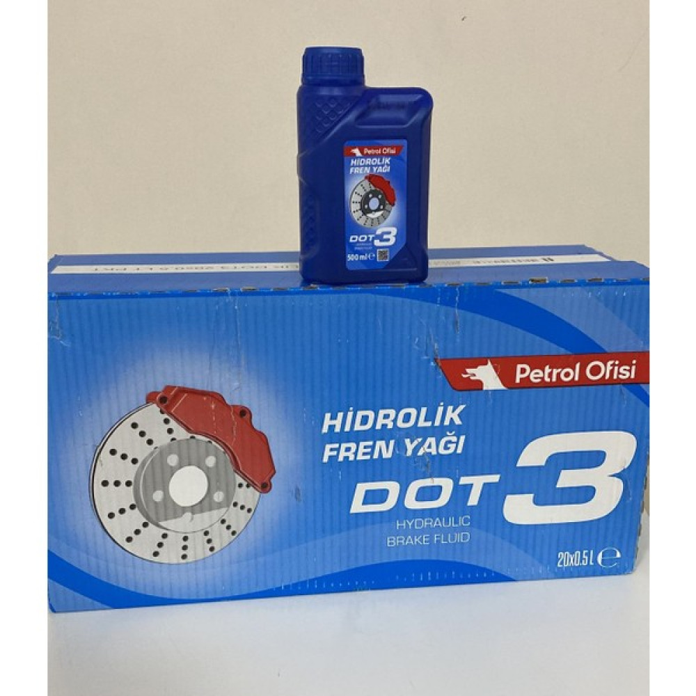 Hidrolik Fren Yağı Dot3 500 ml x 20 Adet (2023ÜRETİM) Motor Yağı Fiyatı