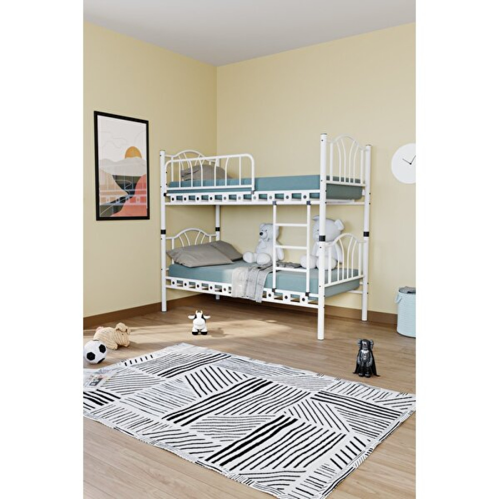 Hier Bella Genç Çocuk Yatak Odası Metal Ranza ve Karyola 90X200 - Beyaz - 90 x 190 cm Ranza Fiyatı