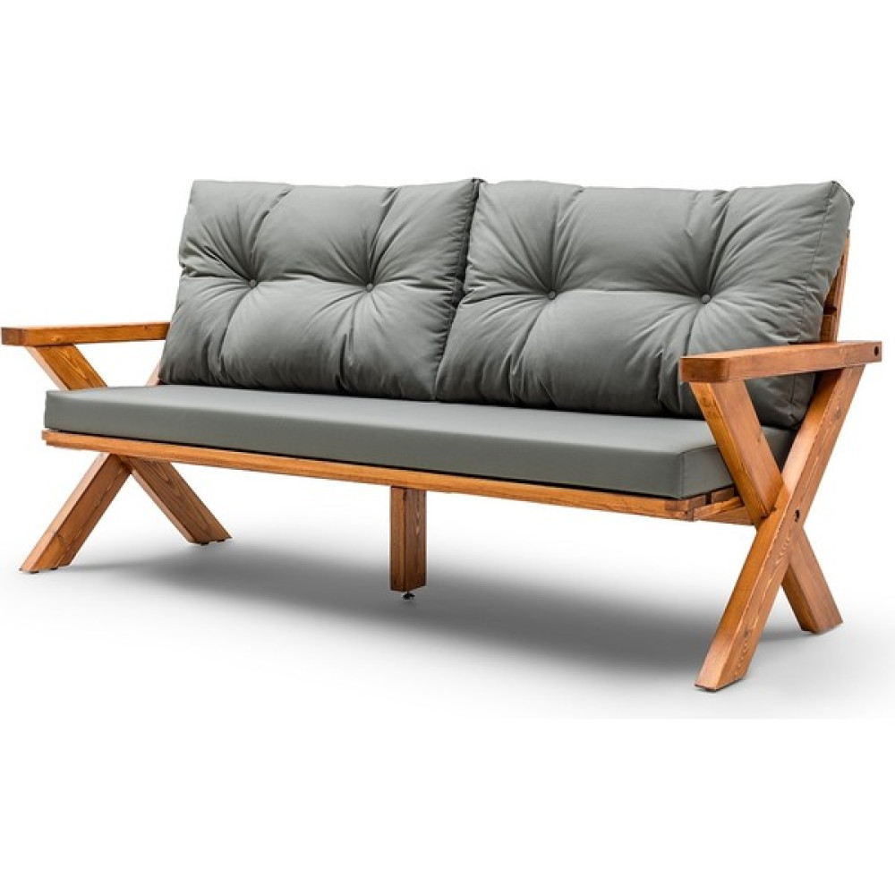 Hier Hazar Bahçe Mobilyası Dörtlü Berjer Koltuk Ahşap Bahçe Koltuğu Teras Balkon Koltuğu Demonte Gri Bahçe Koltuğu Fiyatı