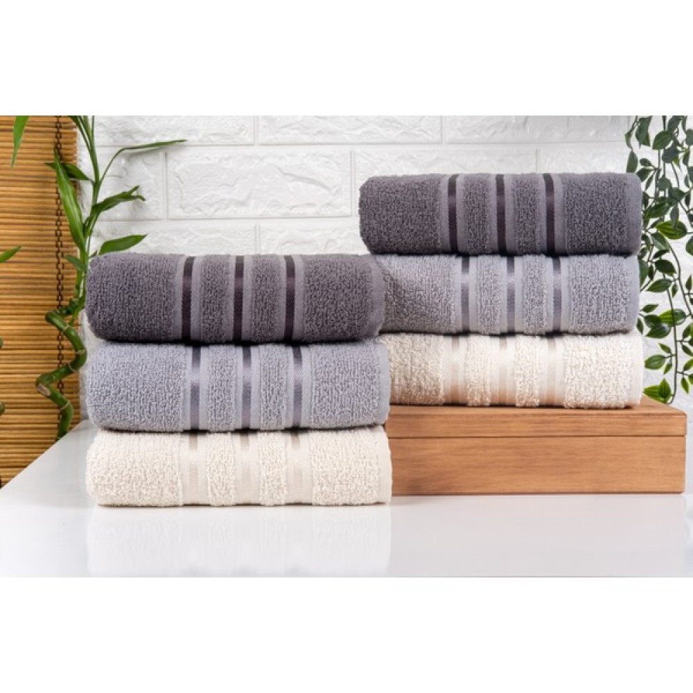 Hierapolis Home Tex 50 x 85 cm 3lü Set Havlu-El Yüz Baş Havlusu - 50 x 90 cm - Gri El / Yüz Havlusu Fiyatı