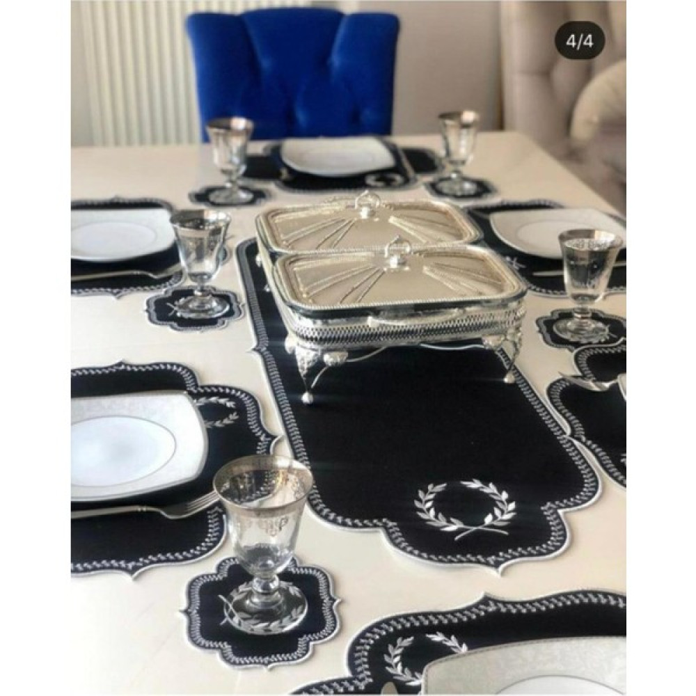 Hifa Amerikan Servis ve Runner Seti - Renkli - 40 x 140 cm Amerikan Servis Fiyatı