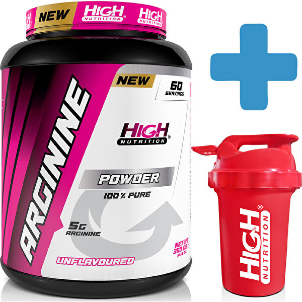 High Nutrition Arjinin, Arginine Aromasız 300 Gr - 60 Servis - 1 Serviste 5000 Mg + Shaker - -- Amino Asit Fiyatı