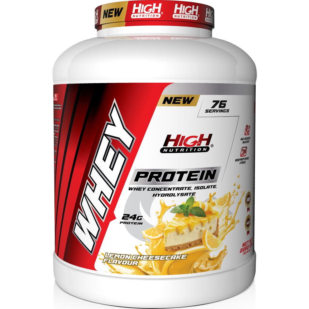 High Nutrition Whey Protein 2280 gr Limon Cheesecake Aromalı Protein Tozu 24 gr Protein 76 Servis - Limonlu Cheesecake Diğer Fiyatı