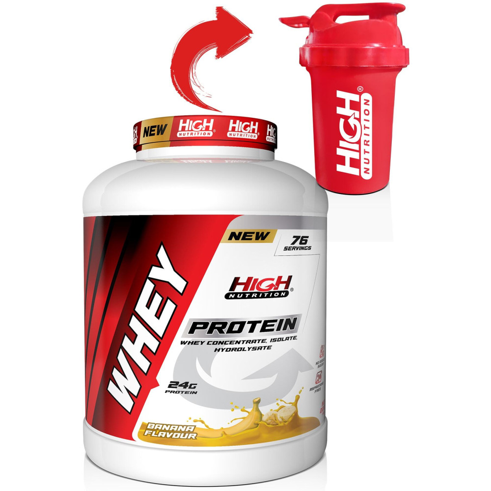 High Nutrition Whey Protein 2280 Gr Muz Aromalı Protein Tozu 24 Gram Protein Protein Tozları Fiyatı