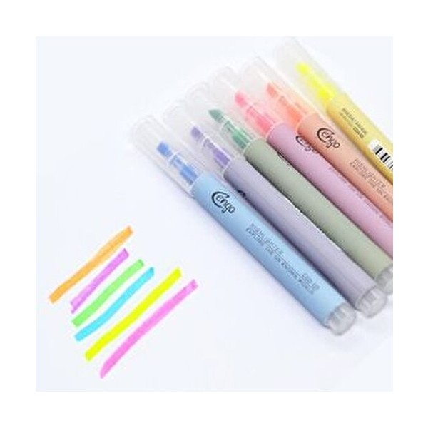 Highlighter Fosforlu Kalem 6’lı Set- Pastel Renkler - Turuncu Kalem & Yazı Gereçleri Fiyatı