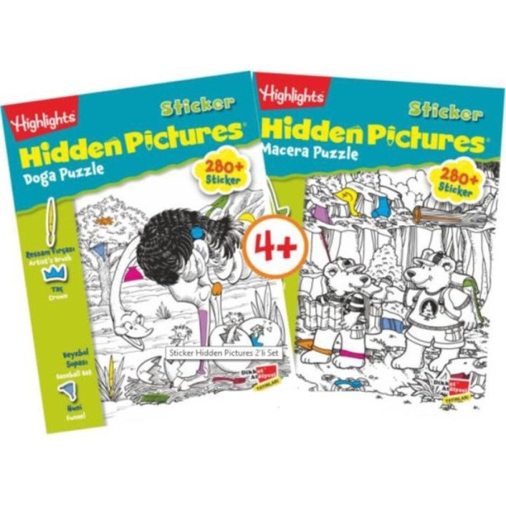 Highlights Sticker Hidden Pictures 2'li Set Okul Öncesi Eğitici & Öğretici Kitaplar Fiyatı