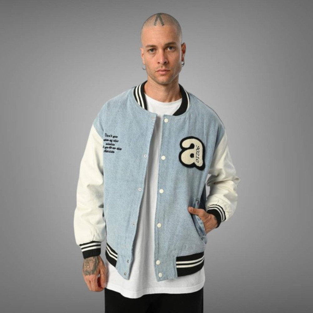 Higo Turkey Erkek Denim Oversize Kolej Ceket Erkek Ceket Fiyatı