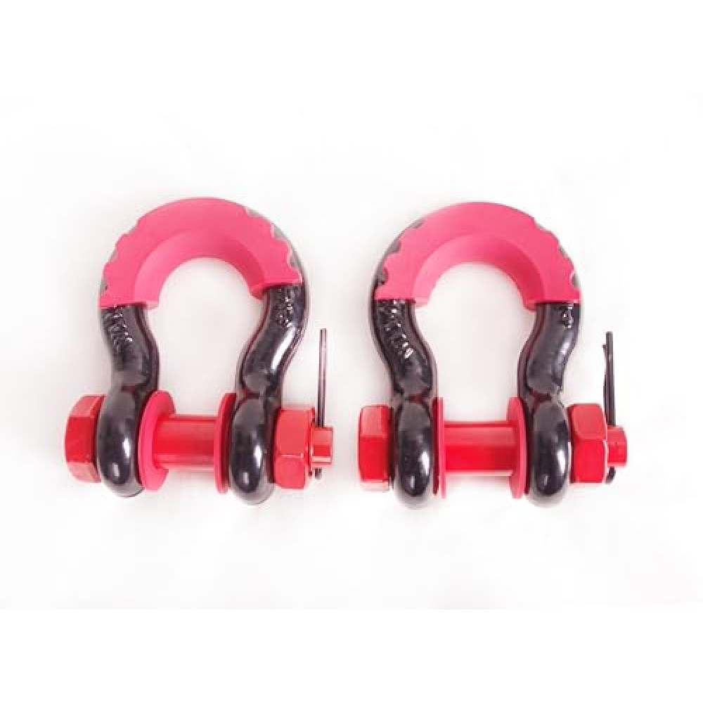 HIGOOD 3/4 Inch D Ring Auto Shackle with 7/8 Pin,Maximum Break Strength 9500Lbs,Shackle for Tow Strap,Winch,Off Road,Towing,Vehicle Recovery,Best Offroad Towing Accessories,Black