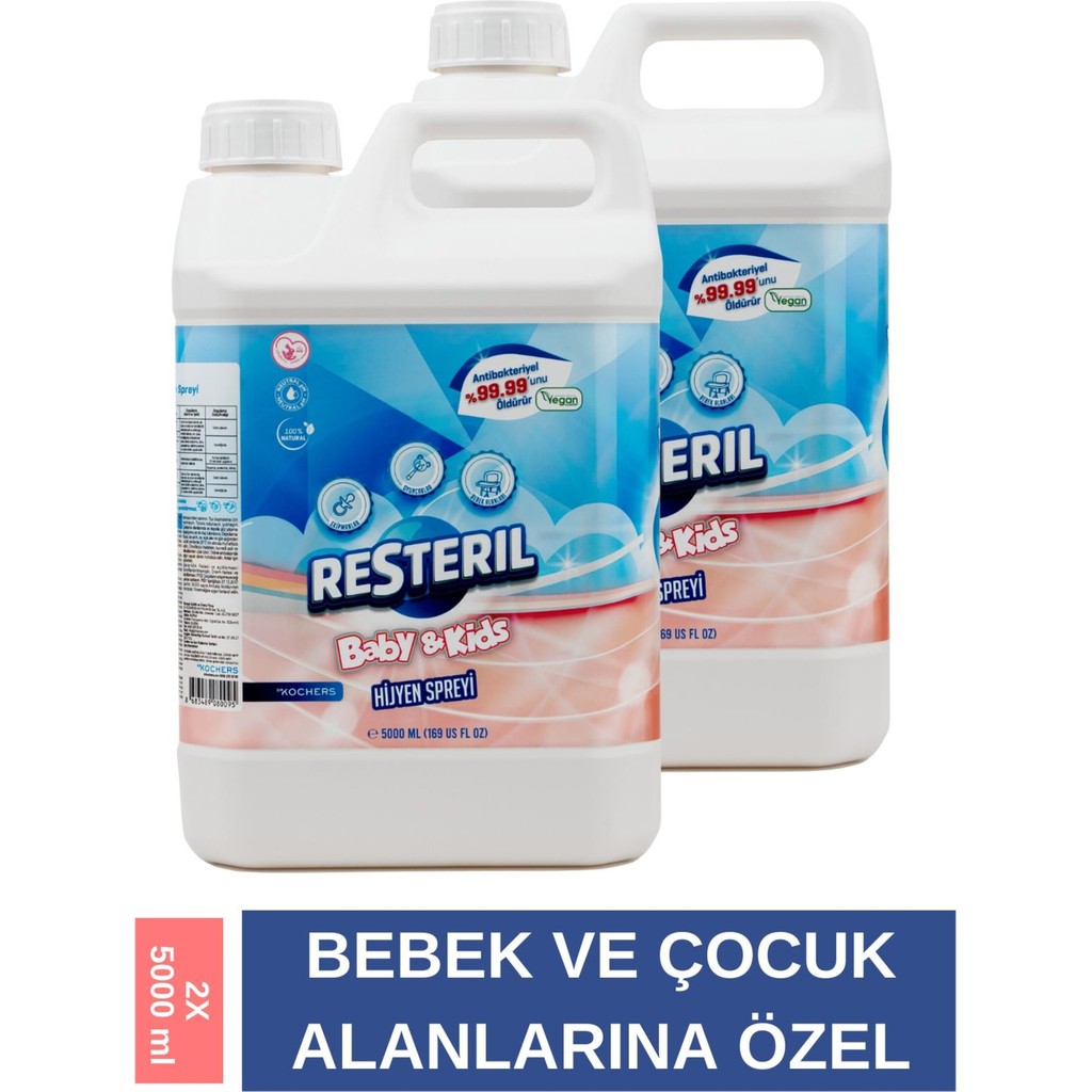 Hijyen Spreyi Baby&Kids 2x5L Bebek Çocuk Oyun Alanı Oyuncak Emzik Biberon - 10 lt Biberon Fiyatı