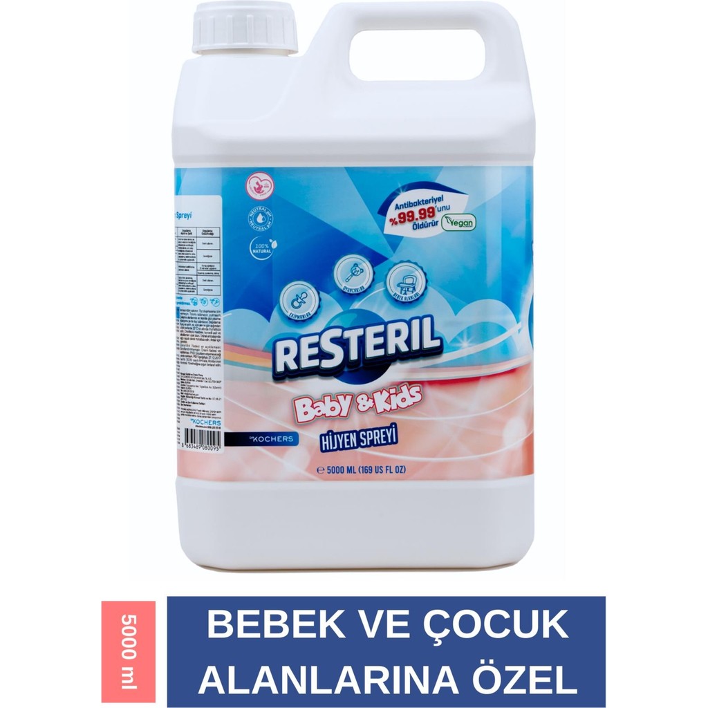 Hijyen Spreyi Baby&Kids 5L Bebek Çocuk Oyuncak Alkolsüz Dezenfektan Sprey - 5 lt Anne Bebek Oyuncak Fiyatı
