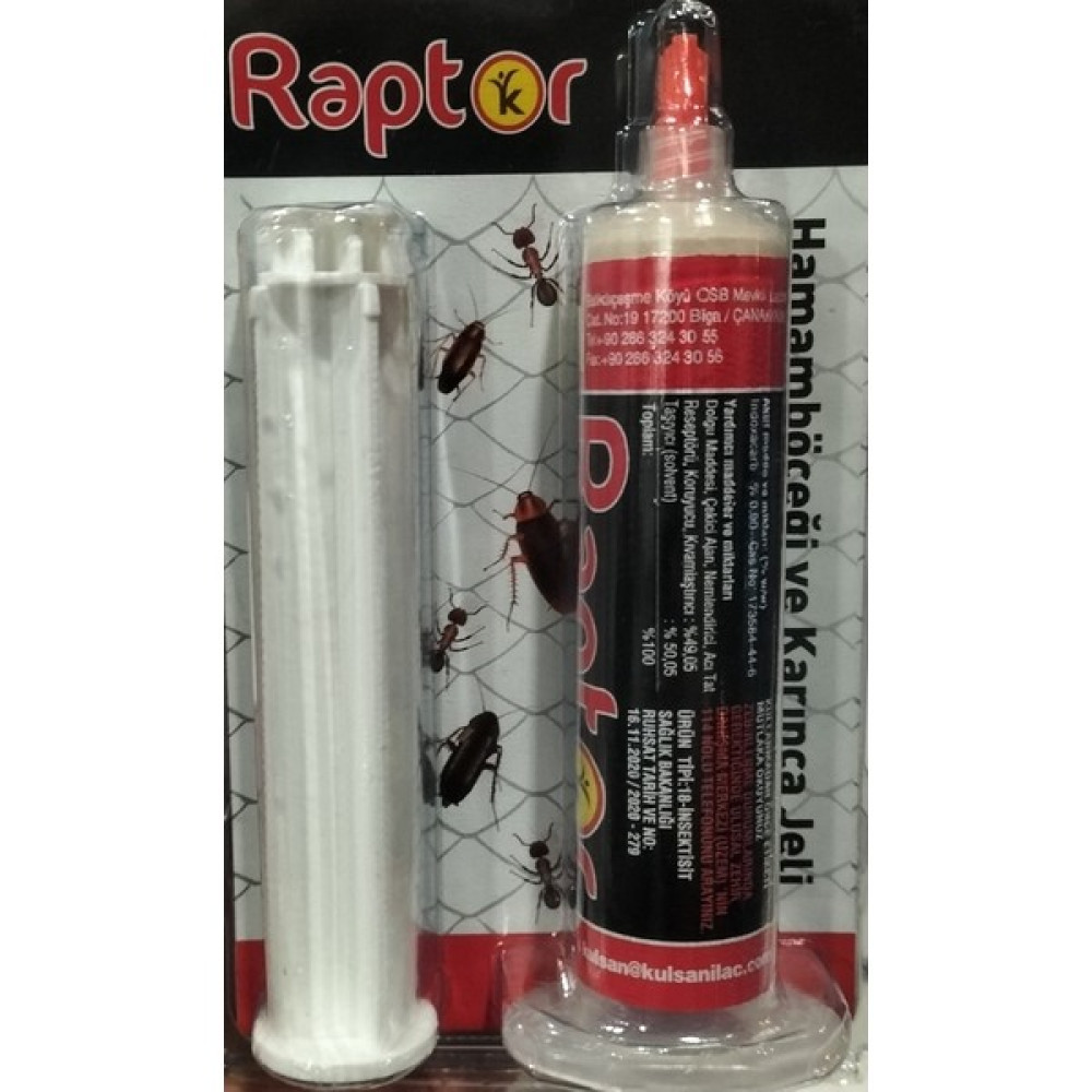 Hijyenia Raptor Hamamböceği ve Karınca Jeli 35 gr Sinek-Kene-Haşere Kovucu Fiyatı