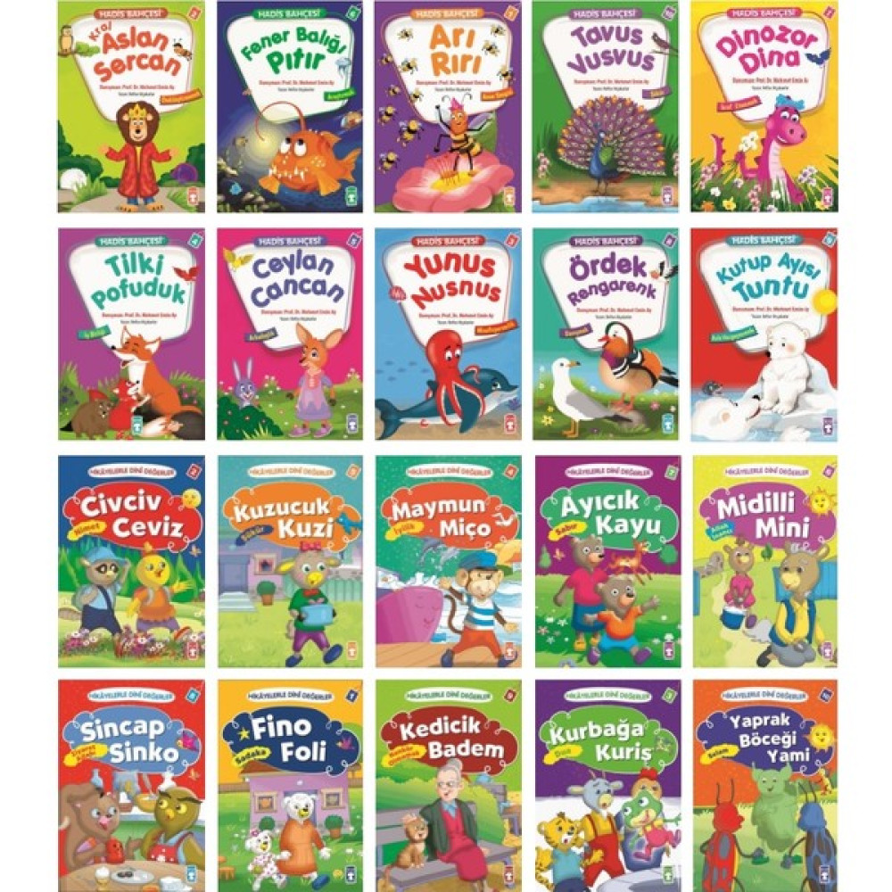 Hikayelerle Dini Değerler + Hadis Bahçesi Mini Masallar 20 Kitap - Nefise Atçakarlar Çocuk Öykü Fiyatı