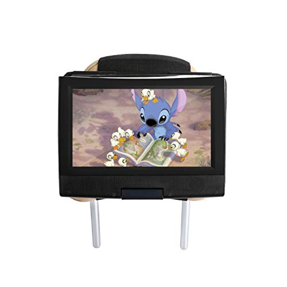 Hikig DVD Player Headrest Mount Holder - Portable DVD Player Mount for Car Back Seat Headrest - Swivel & Flip - 7 to 11 Inch
