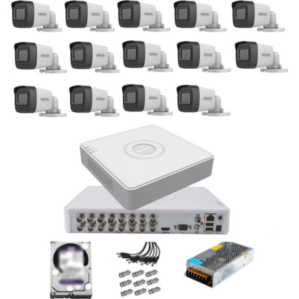 Hikvision 14 Kameralı Güvenlik Kamera Hazır Set 2tb 7/24 Hdd-2tb Kayıt Kapasiteli Sistem Oto Boyaları Fiyatı