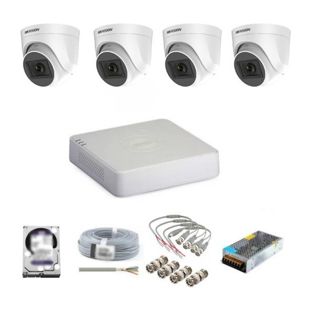 Hikvision 4 Kameralı İç Ortam Güvenlik Kamera Seti Güvenlik Kameraları Fiyatı
