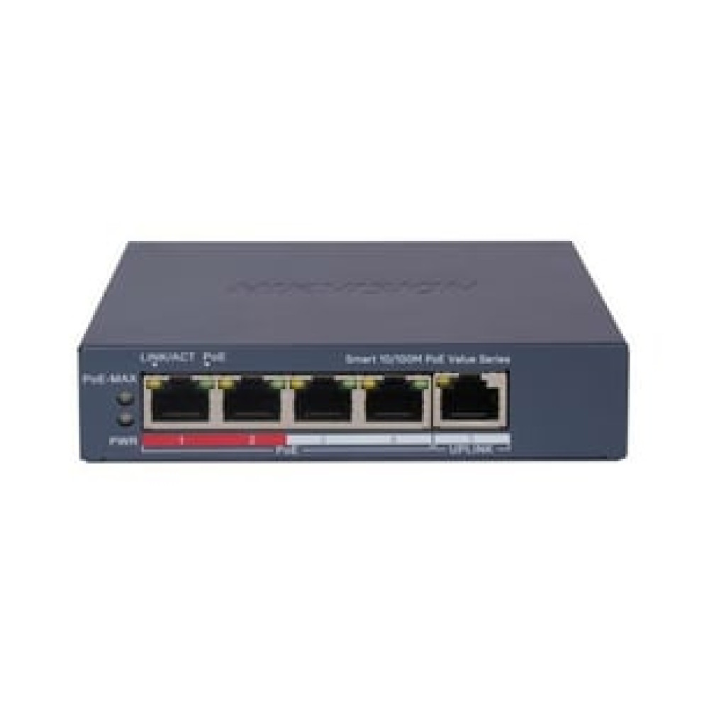 HIKVISION 4port 45w FULL PoE DS-3E1105P-EI/M 10/100 1X-UPLINK Yönetilemez Switch Hub & Switch Fiyatı