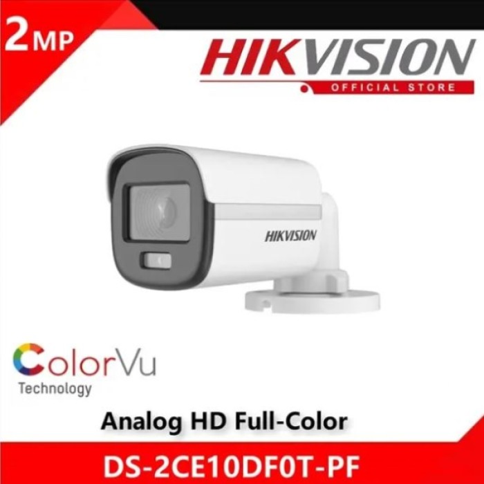 Hikvision DS-2CE10DF0T-PF 2 MP 1080P Colorvu Mini Bullet Güvenlik Kamerası Dış Mekan Kullanımı İçin Su Geçirmez Güvenlik Kameraları Fiyatı
