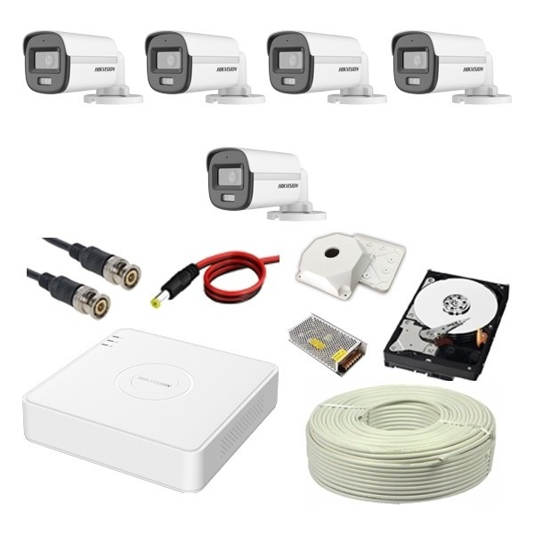 Hikvision Hıkvısıon Colorvu 5li 2mp Set Gece Renkli Sesli Görüntü 1 Tb HDD - Beyaz Sabit Diskler Fiyatı