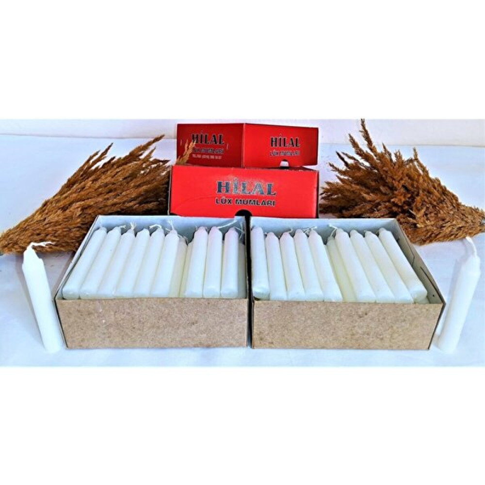 Hilal Mum Beyaz Mum 80 Li 10 cm - 80 Adet Dekoratif Mum Fiyatı