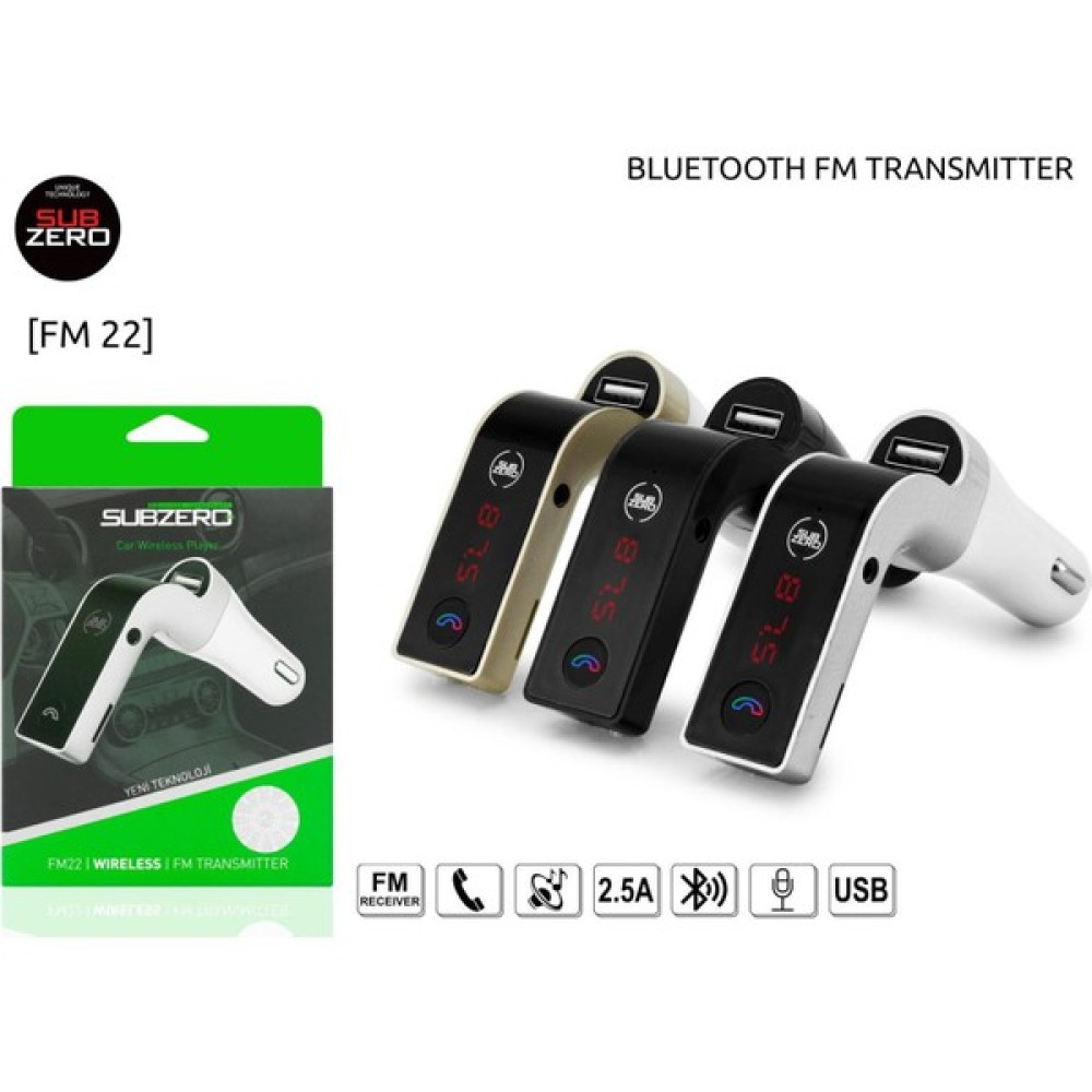 Hilal Shops 2.5A Bluetooth Fm Transmitter Subzero FM22 Oto Teypleri Fiyatı