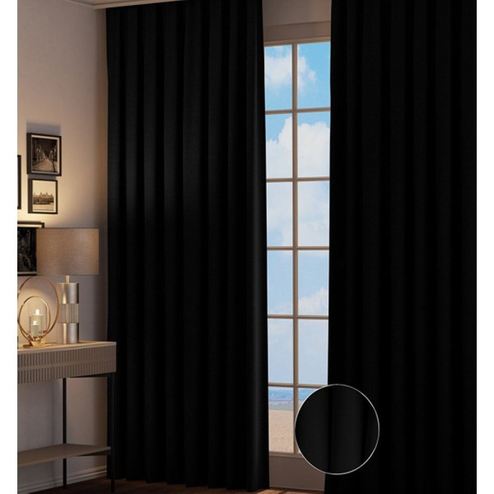 Hilal Tekstil Blackout Karartma Perde Siyah - 500 x 250 cm Fon Perde Fiyatı