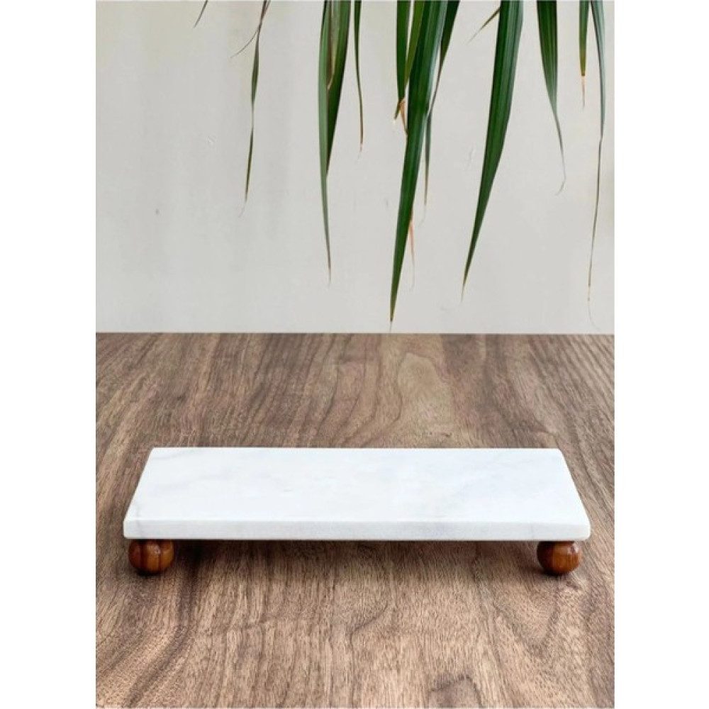 Hilamingo Home Mermer Yağlık Altı Ahşap Misket Ayaklı 20 x 10 cm Mermer Sunumluk Mutfak Gereçleri Fiyatı
