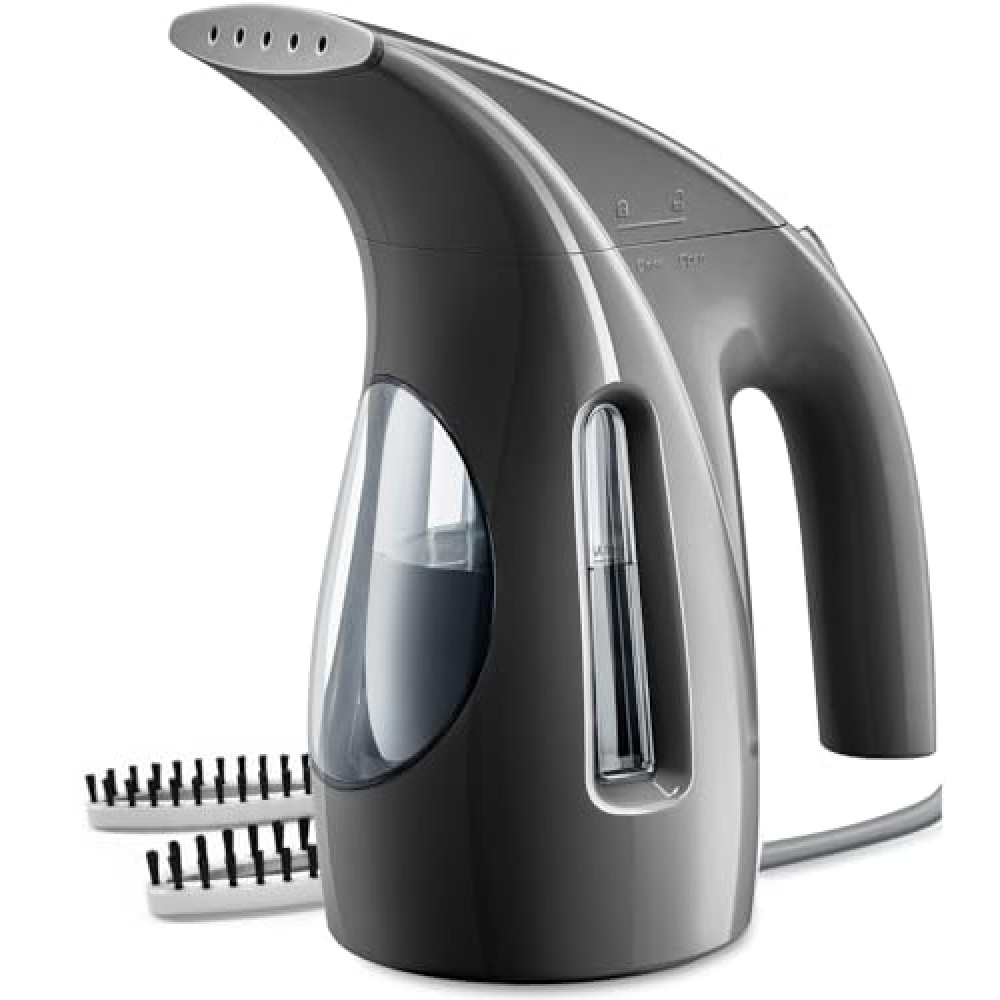 HiLIFE Steamer for Clothes, Portable Handheld Design, 240ml Big Capacity, 700W, Strong Penetrating Steam, Removes Wrinkle, for Home, Office(ONLY FOR 120V)-Black