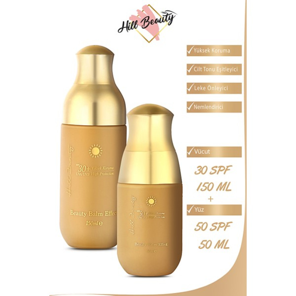 Hill Beauty Renkli Güneş Kremi Seti (Vücut 30+Spf / Yüz 50+Spf) Güneş Kremleri ve Losyonları Fiyatı