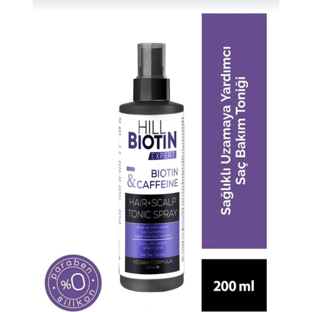 Hill Biotin Expert Biotin&cafein Içerikli,saç Kökünü Güçlendirici,hızlı Uzamaya Yardımcı Sprey Tonik 200 ml Cilt Temizleme ve Peeling Fiyatı